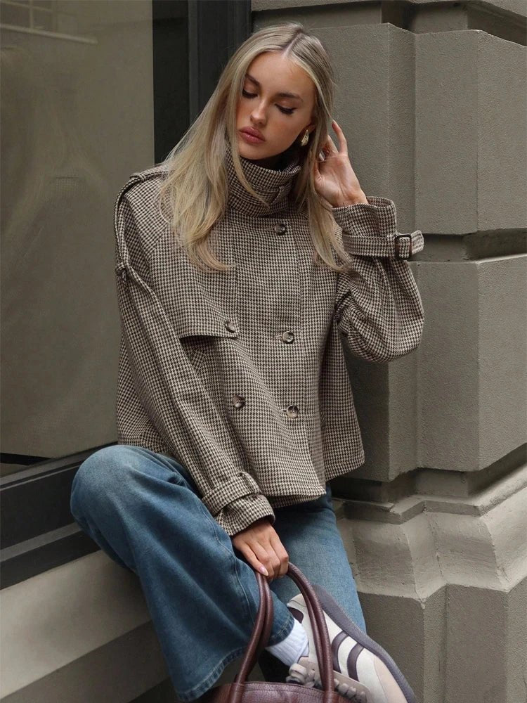 Helen καρό σακάκι με μοτίβο houndstooth