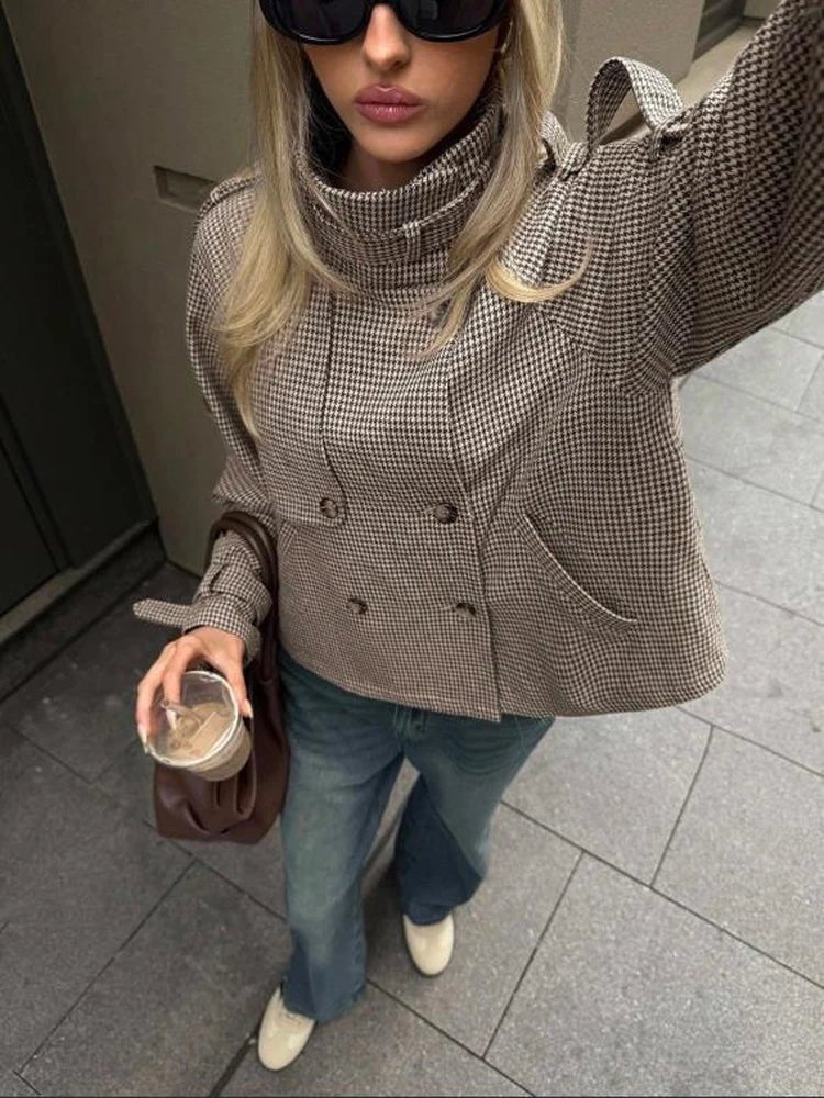 Helen καρό σακάκι με μοτίβο houndstooth