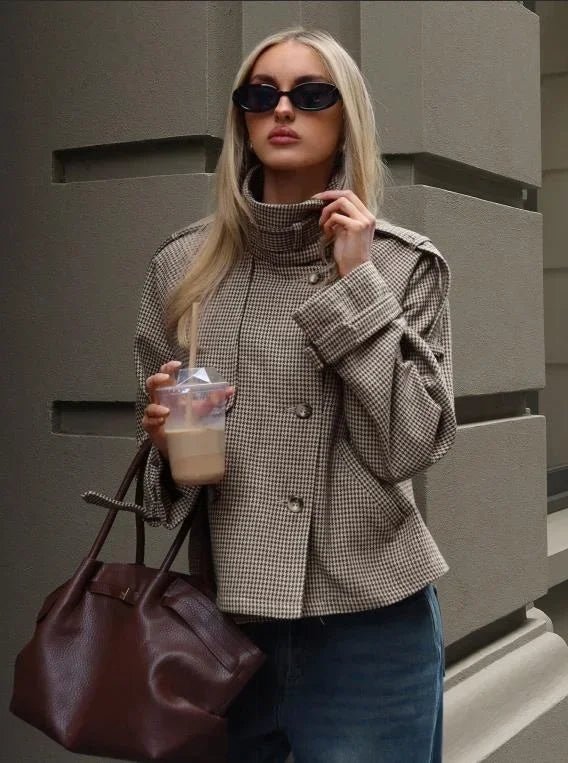 Helen καρό σακάκι με μοτίβο houndstooth
