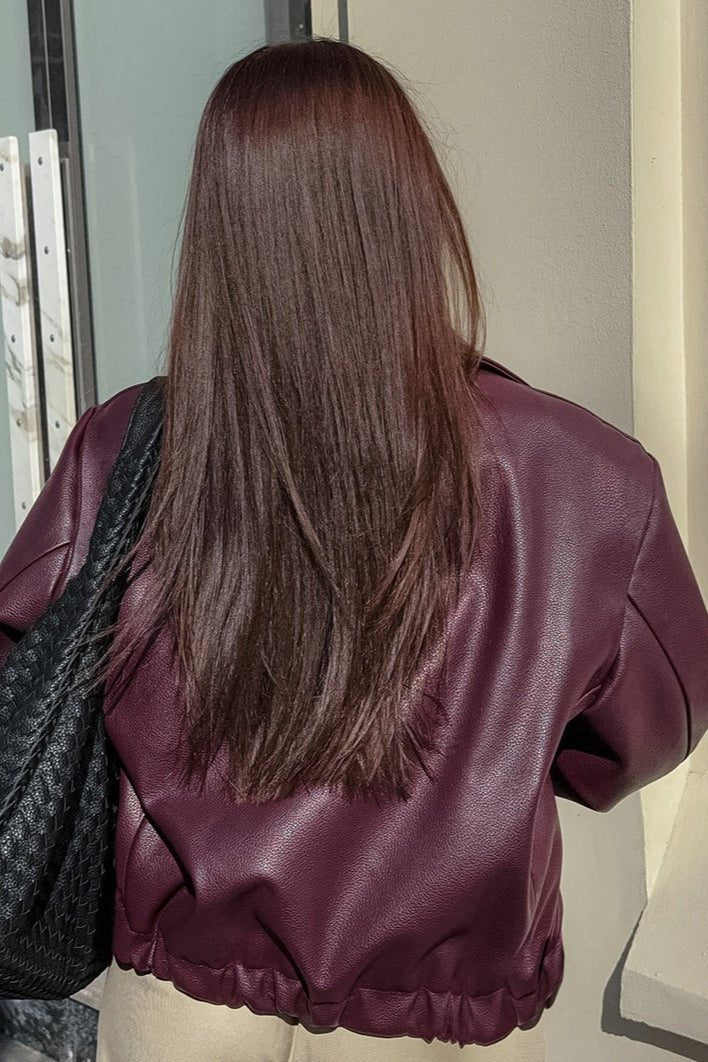 Katie matná moto bunda z umělé kůže