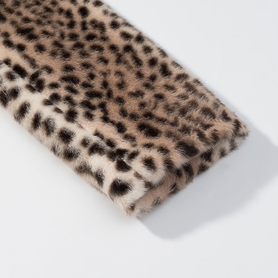 Krátká bunda Katie z umělé kožešiny s leopardím vzorem