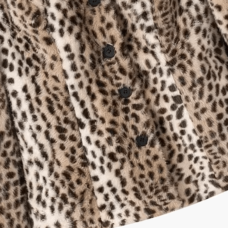 Krátká bunda Katie z umělé kožešiny s leopardím vzorem