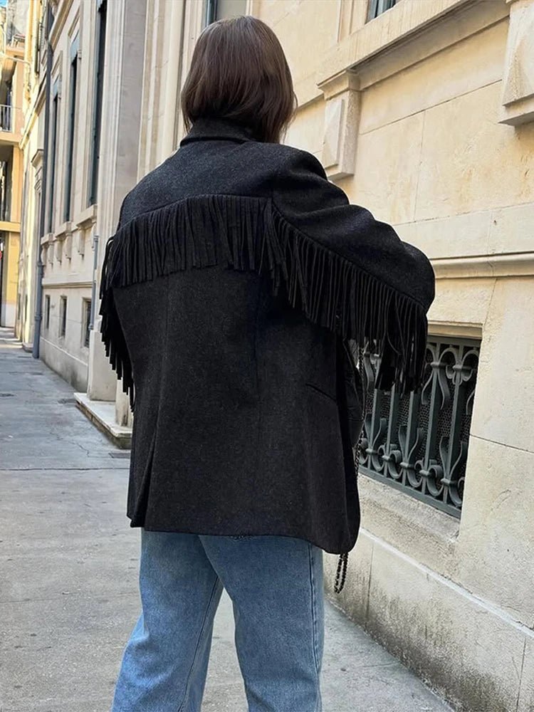 Σακάκι Claudia με διακοσμητικά κρόσσια