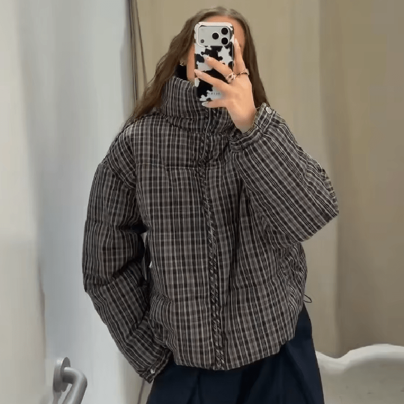 Valerie Plaid Puffer Jacket