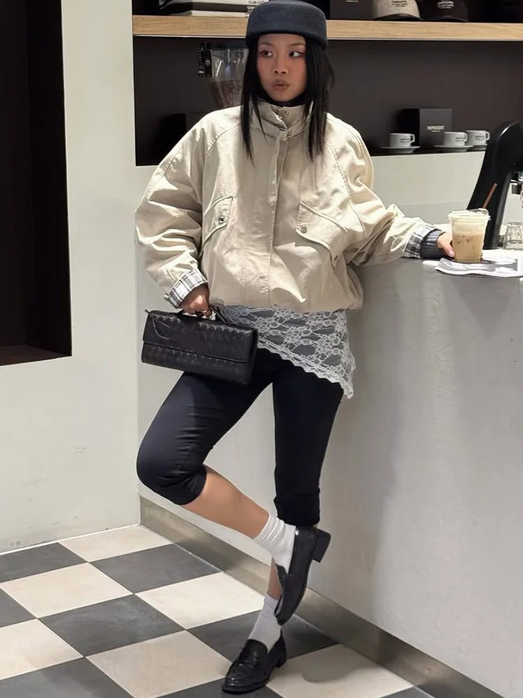 Leah ležérní bunda se stojáčkem