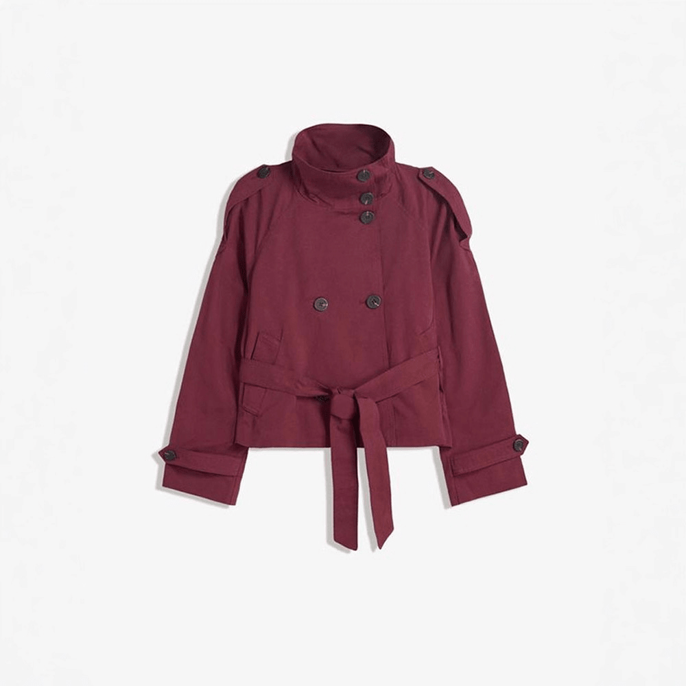 Anna Belted Short Trench Coat