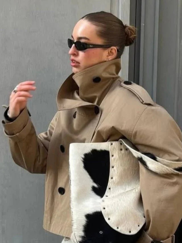 Anna Belted Short Trench Coat