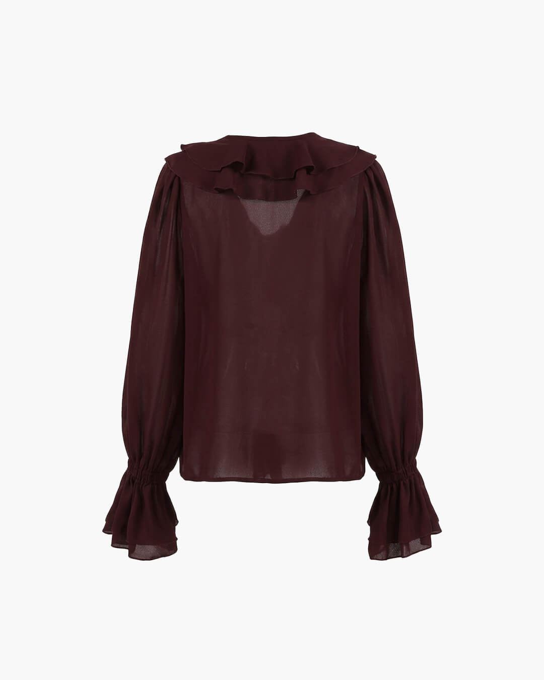 Blusa Monica con fiocco al collo e volant
