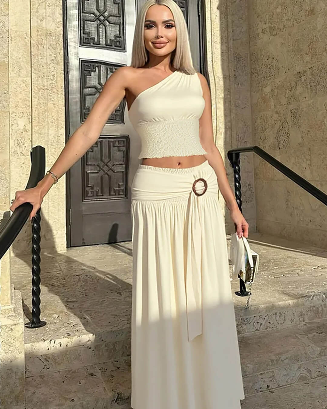 Bethany maxi sijono komplektas su diržu