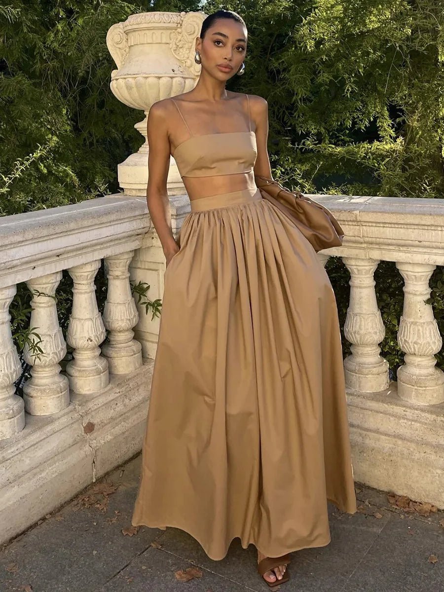 Chanelle Top Corto Senza Spalline - Completo Due Pezzi