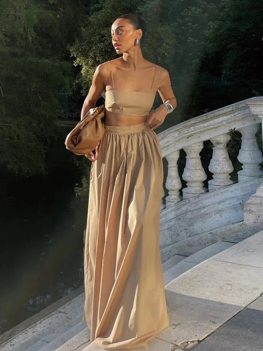 Chanelle Top Corto Senza Spalline - Completo Due Pezzi
