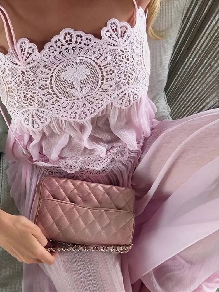 Conjunto de duas peças Iris em renda floral