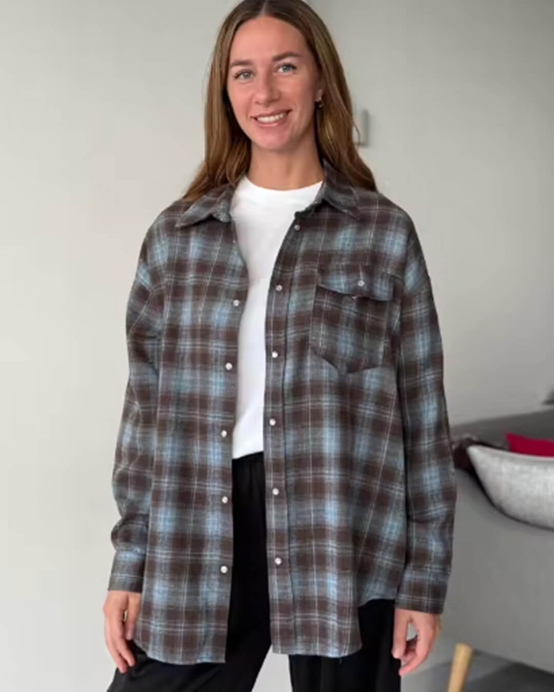 Kate oversized kostkovaná košile