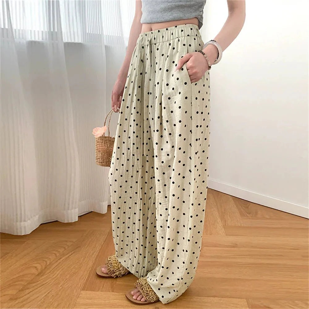 Pantaloni din in cu picior larg Themis