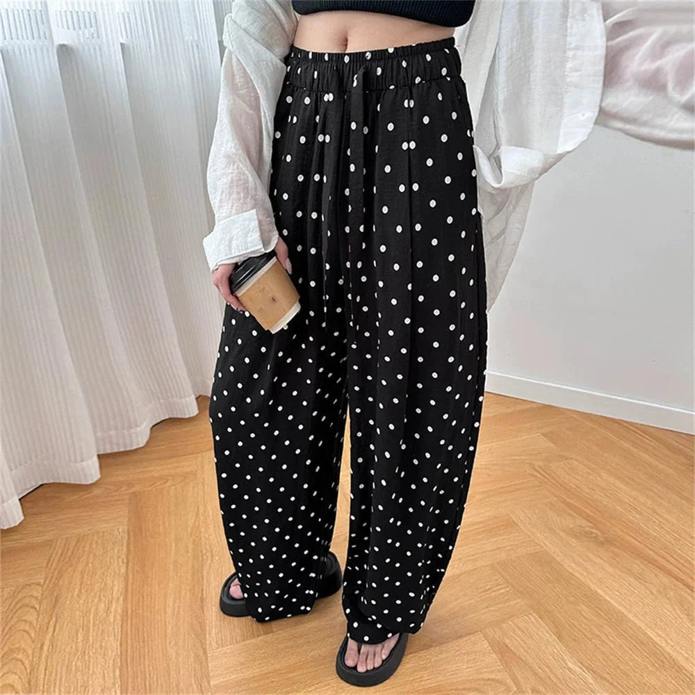 Pantaloni din in cu picior larg Themis