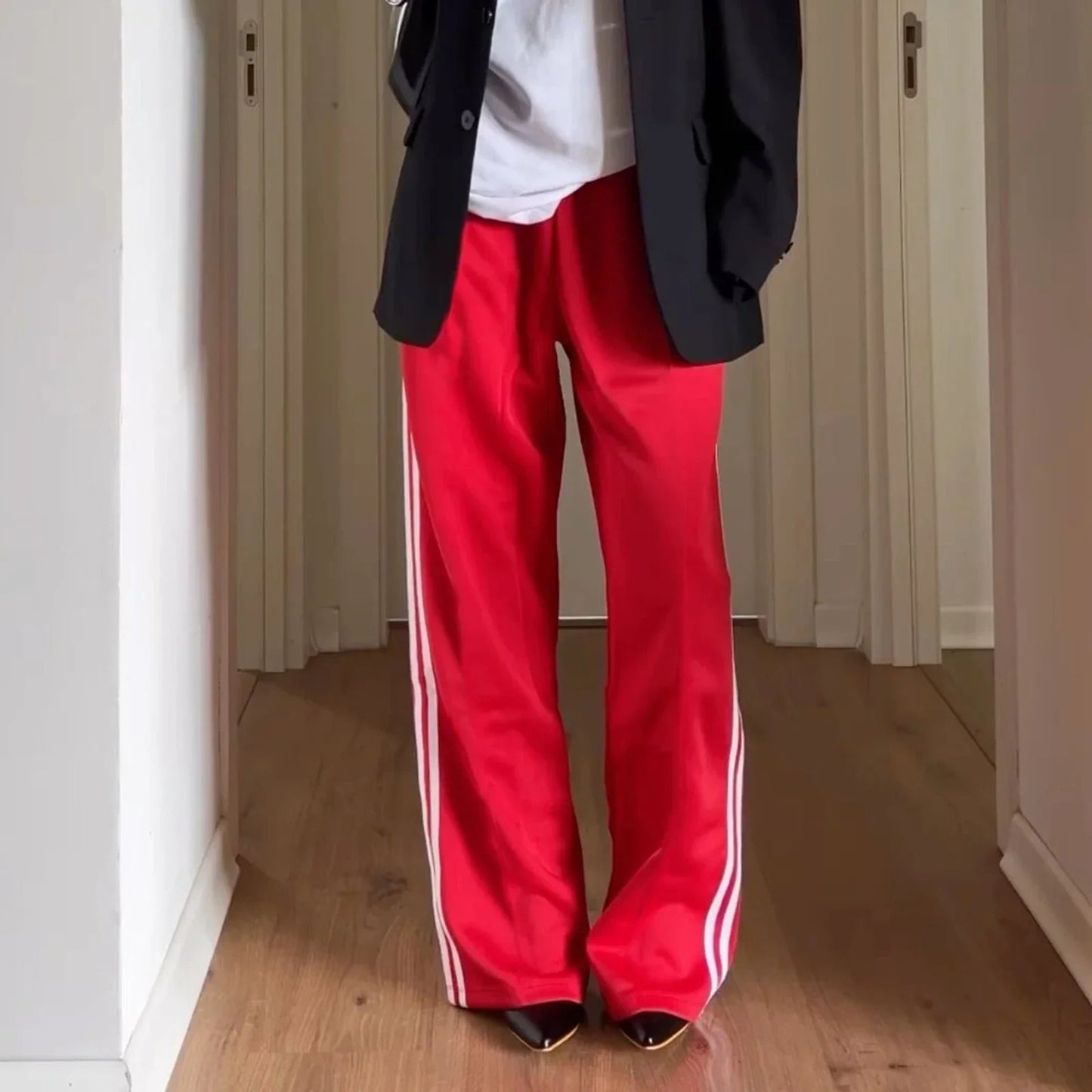 Gina pruhované tepláky se šňůrkou