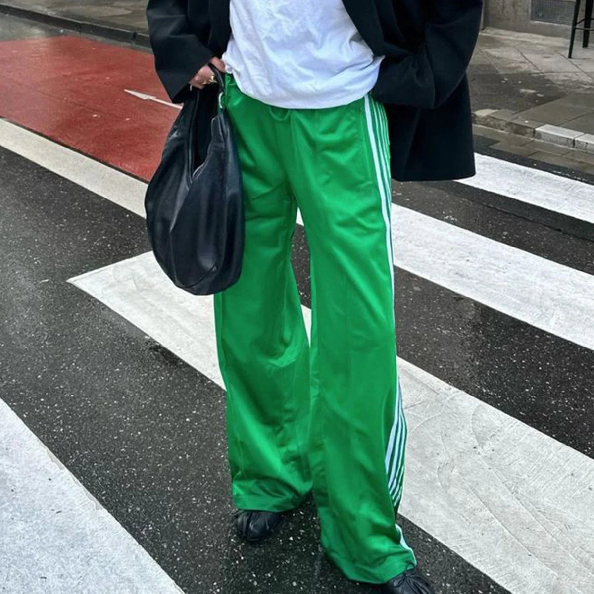 Gina pruhované tepláky se šňůrkou