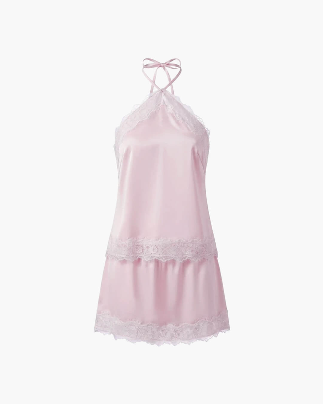 Miranda Satin Halter Two-Piece Set
