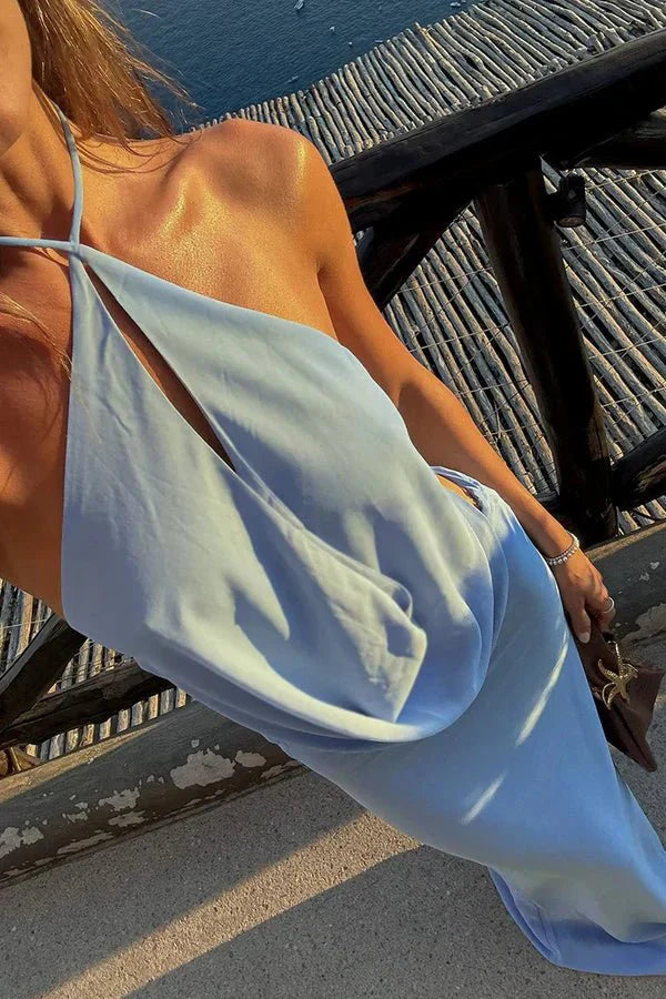 Yasmin maxi set s halter výstrihom a priermi