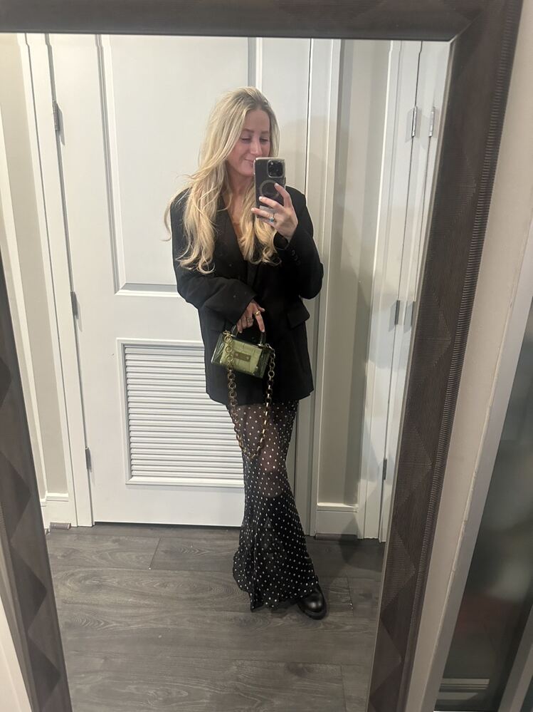 Shirley spódnica maxi w groszki