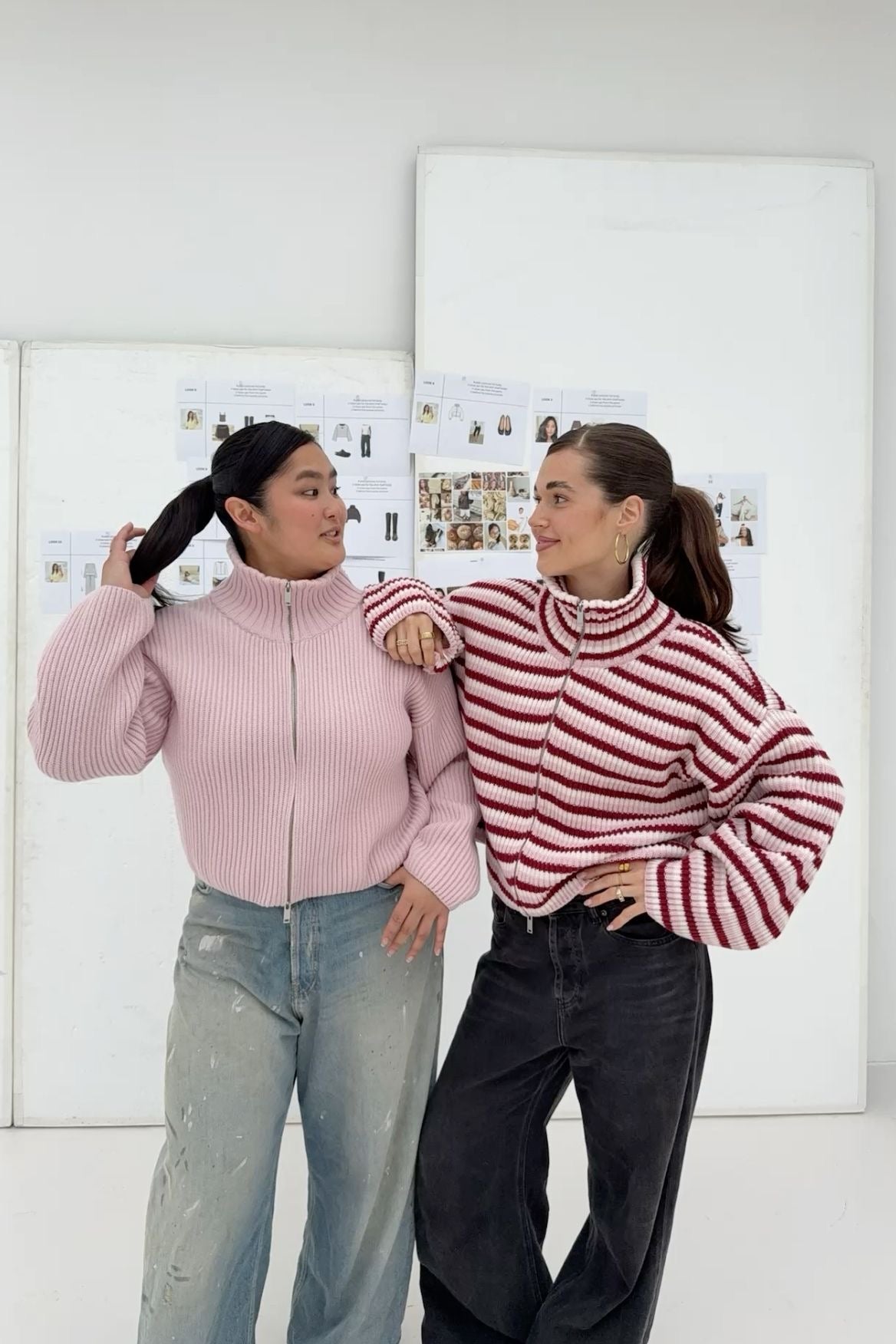 Angela Oversized Ribbed Zip-Up Sweater