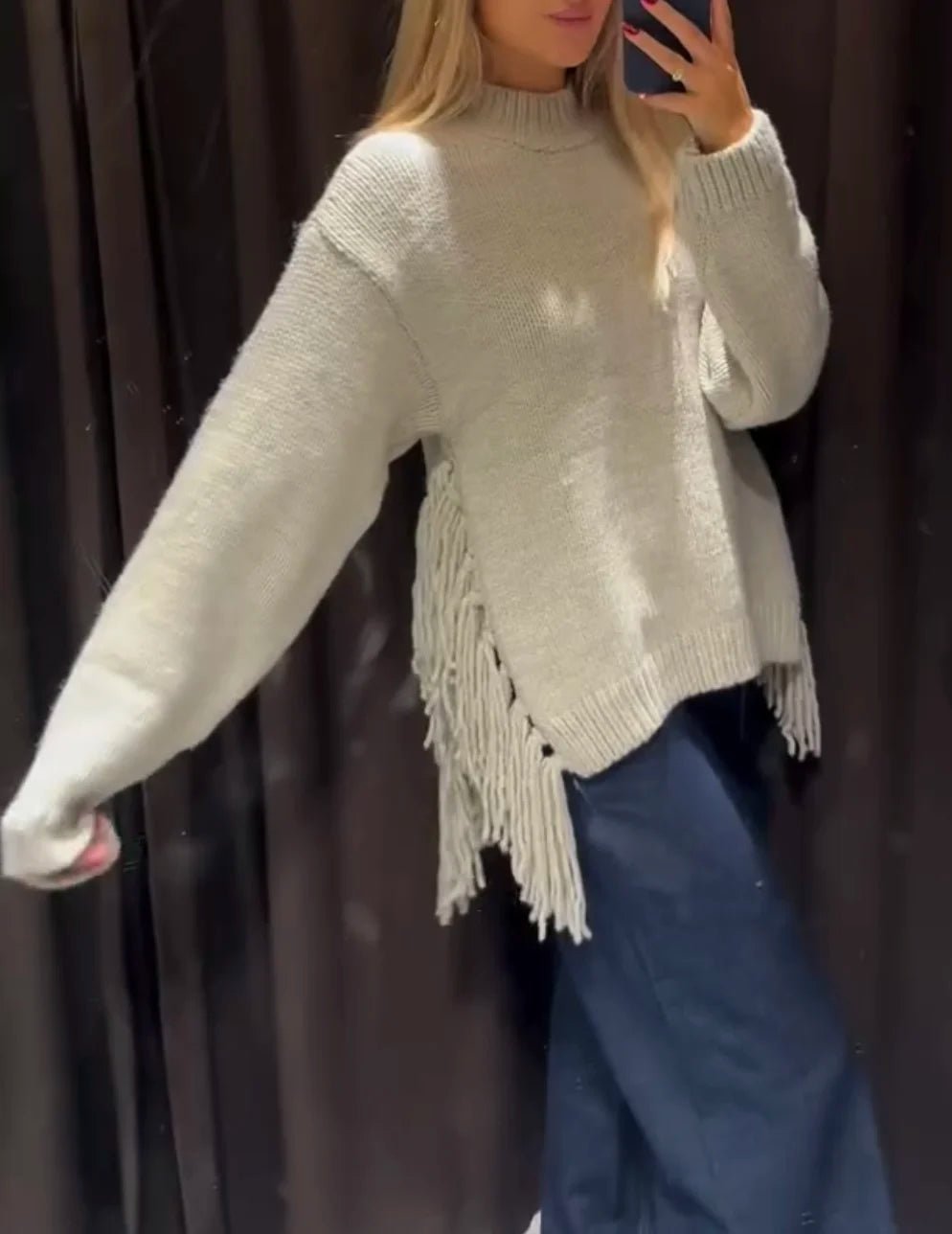 Camisola de Malha Eva com Franjas