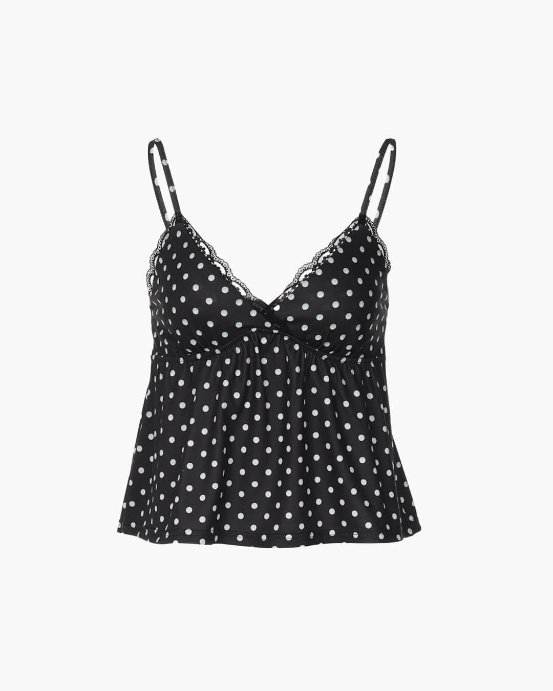 Octavia Dot Print Krajkový Top