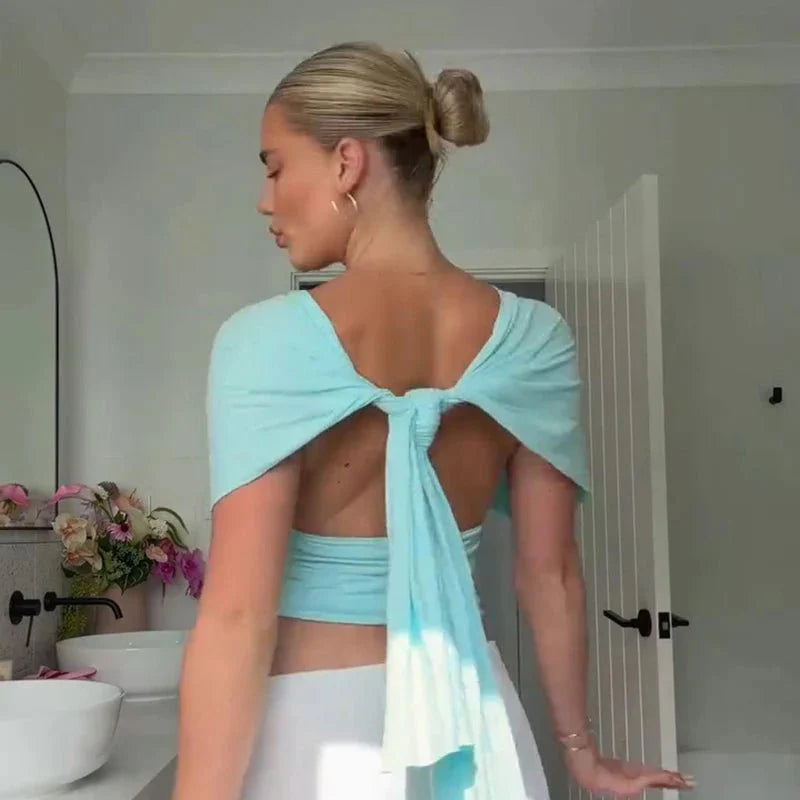 Luana Lace-up Crop-Top
