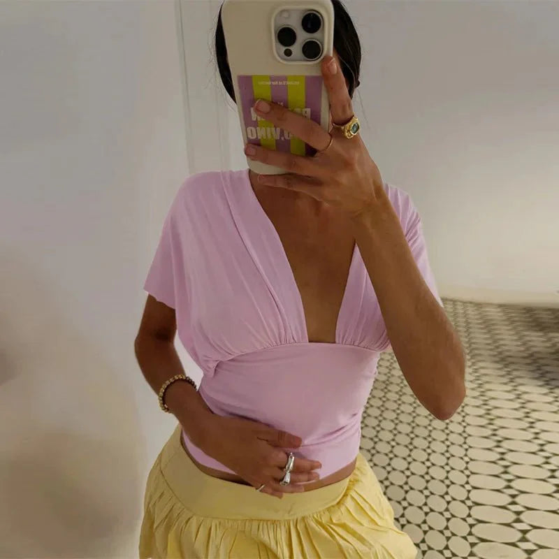 Luana Lace-up Crop-Top