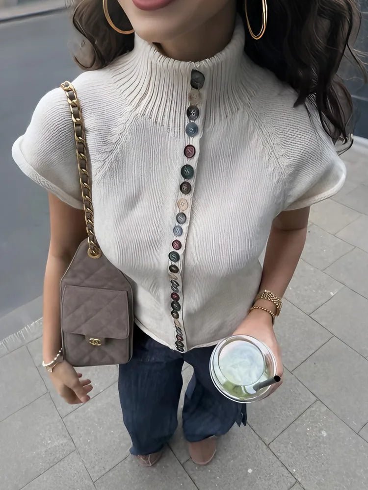 Cardigan lavorato a maglia a coste Natalie