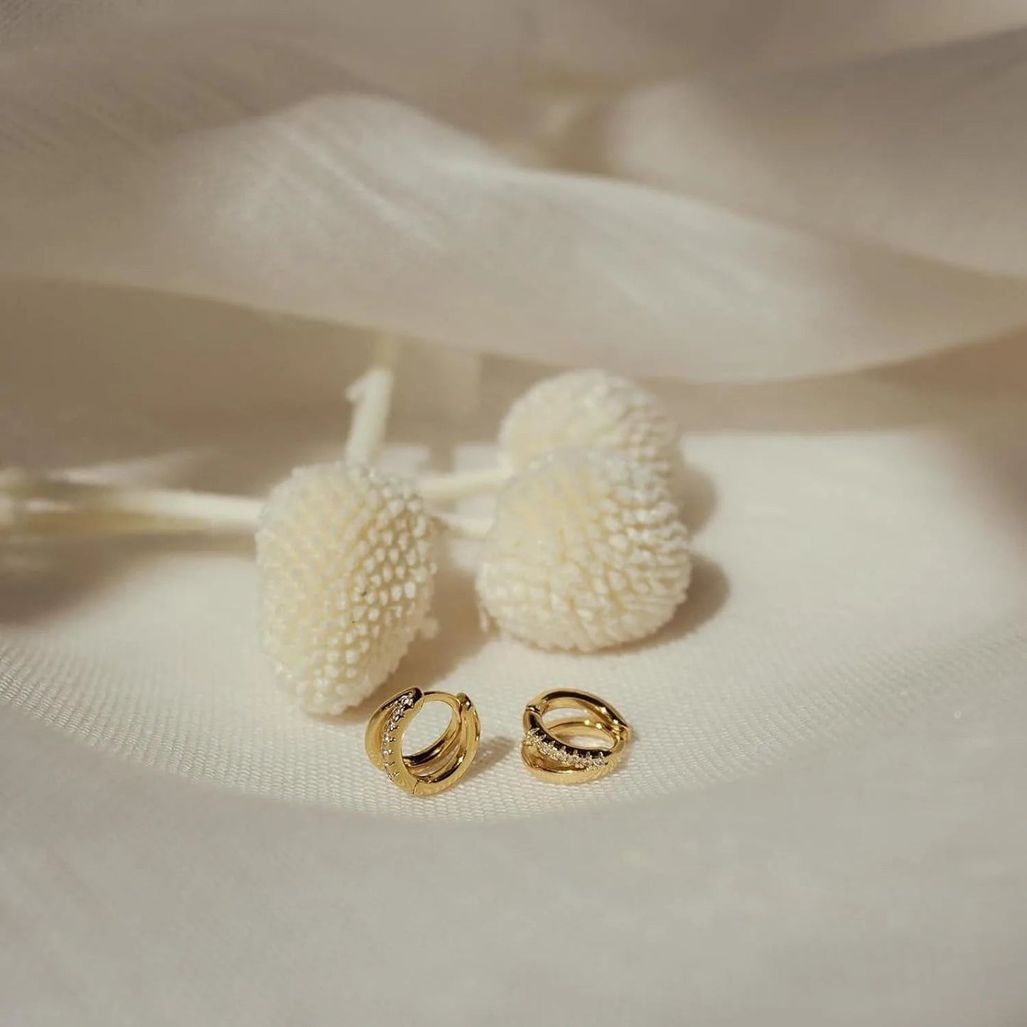 ZEYA - Adela Huggie Hoop Earrings
