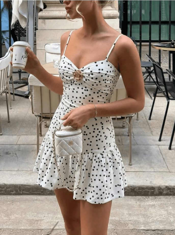 ZEYA - Ahanda Polka Dot Mini Dress