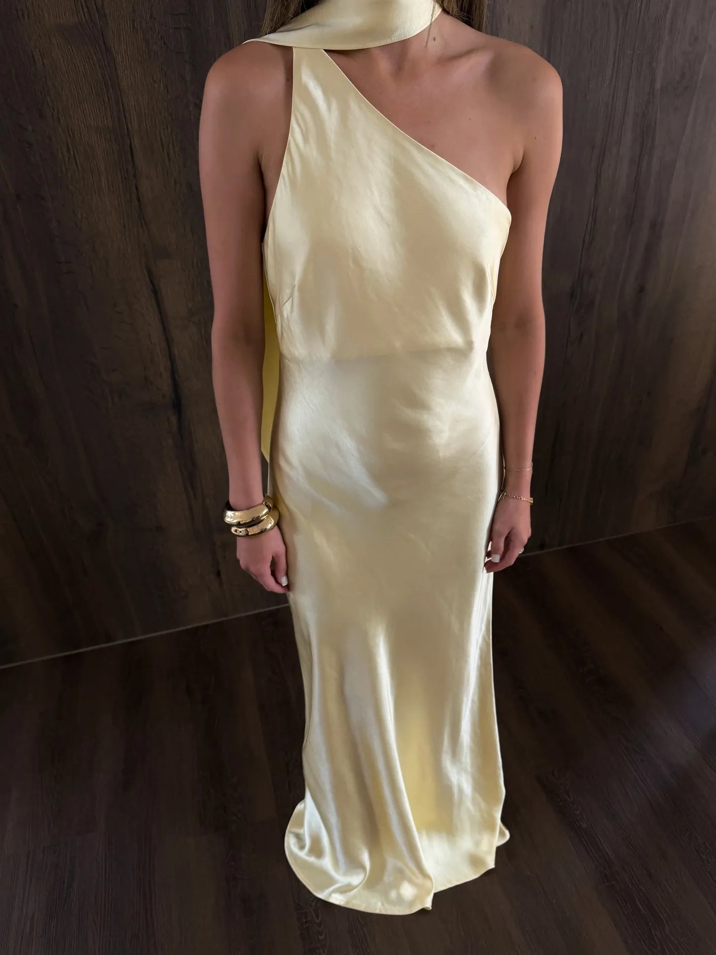 ZEYA - Alice One-Shoulder Silk Evening Gown