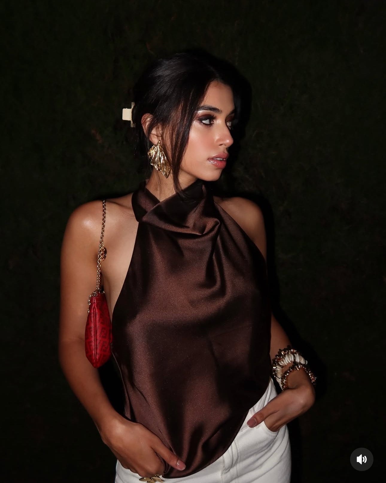 ZEYA - Allison Halter Backless Satin Top