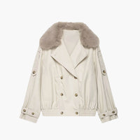 Allison trenchcoat met imitatiebont