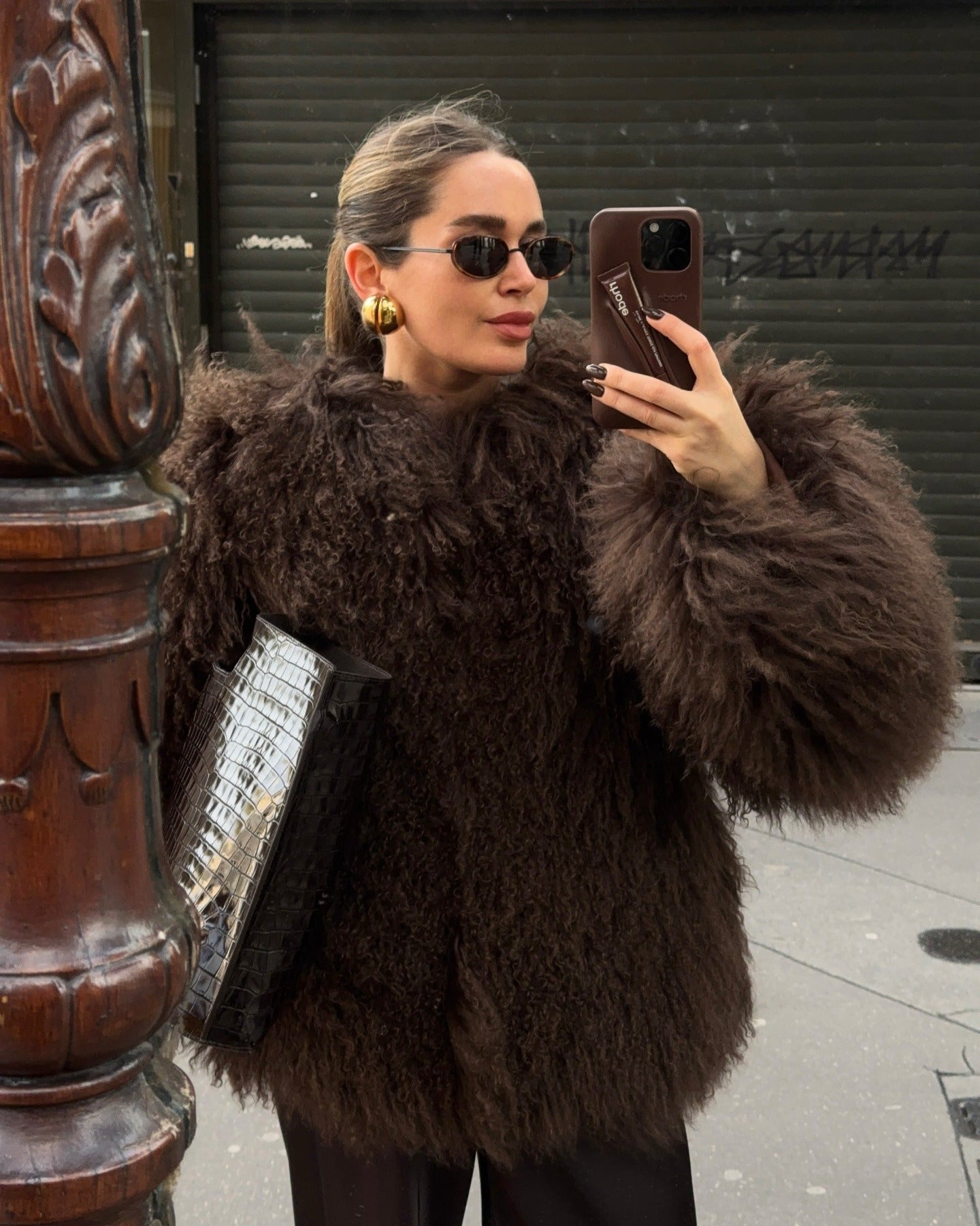 ZEYA - Almira Fuzzy Faux Fur Coat