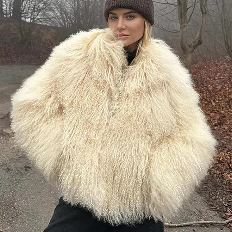 ZEYA - Almira Fuzzy Faux Fur Coat