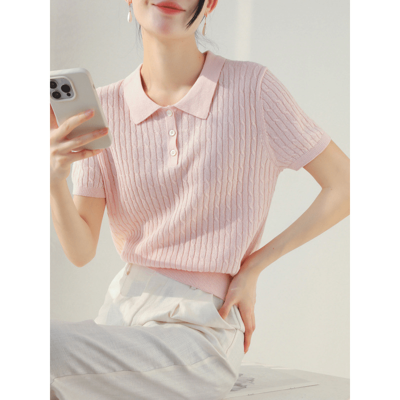 ZEYA - Amanda Knitted Polo Top