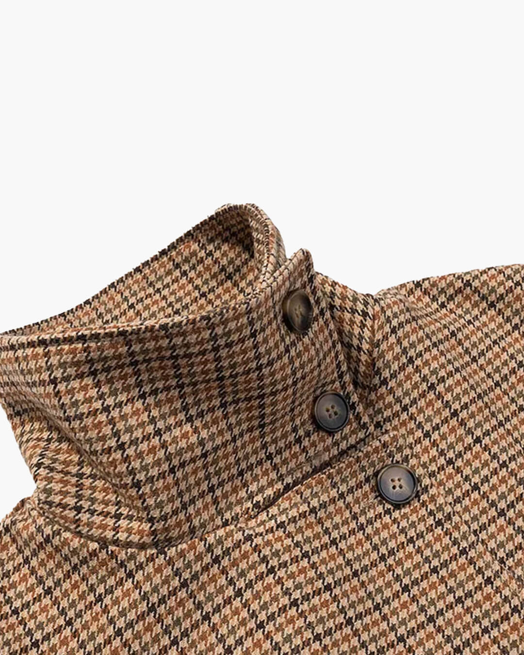 ZEYA - Amy Funnel Neck Houndstooth Short Jacket