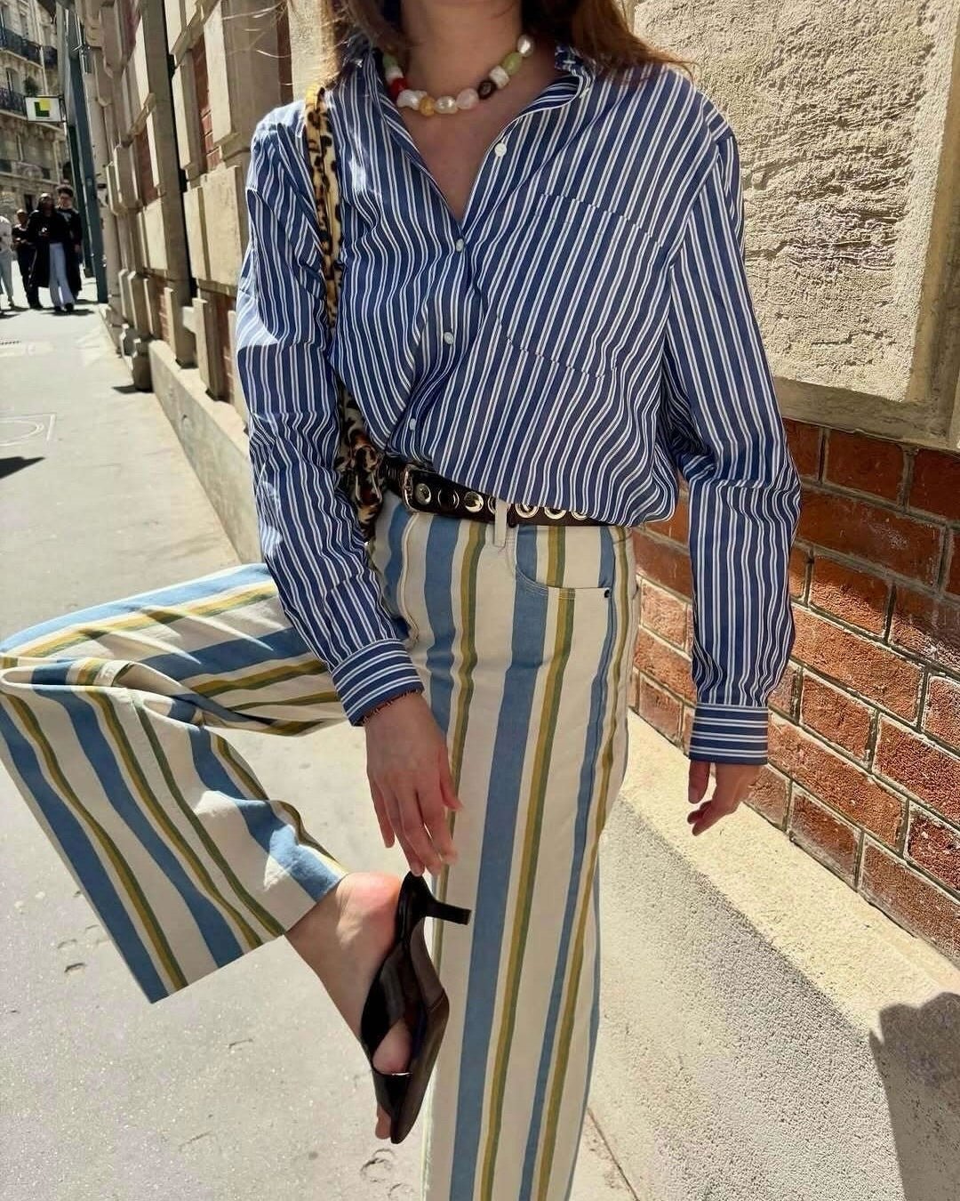 ZEYA - Angela Low-Rise Striped Trousers