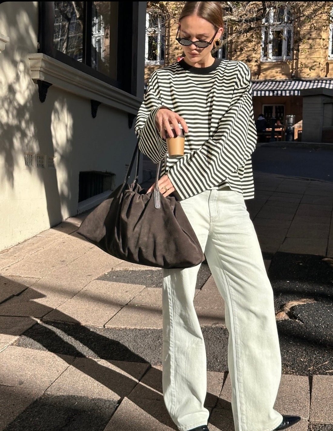 ZEYA - Angela Striped Oversized Knit Sweater