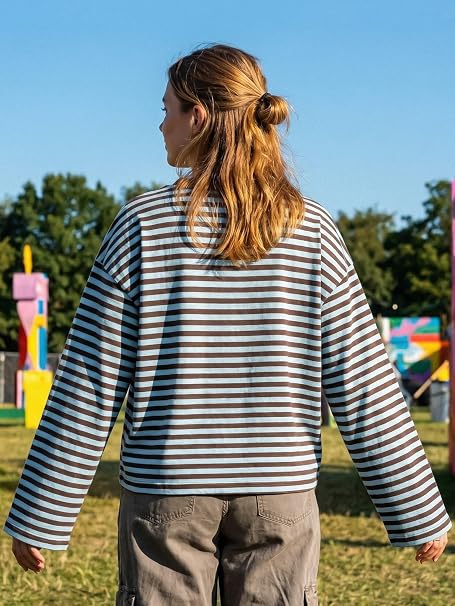ZEYA - Angela Striped Oversized Knit Sweater