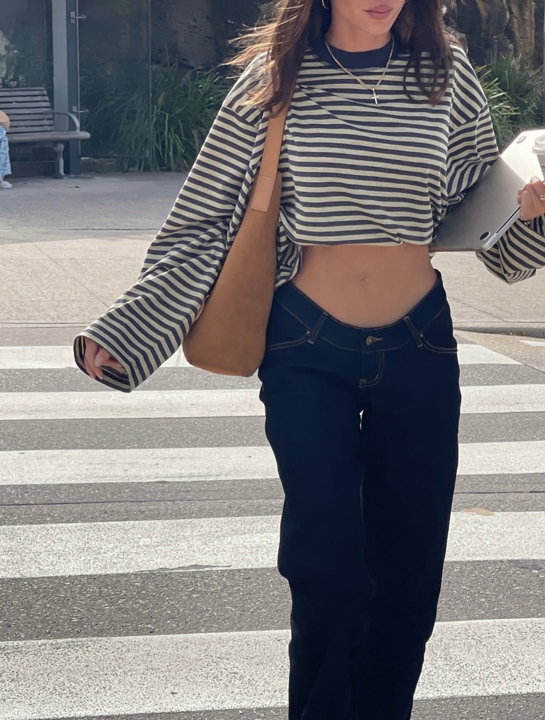 ZEYA - Angela Striped Oversized Knit Sweater