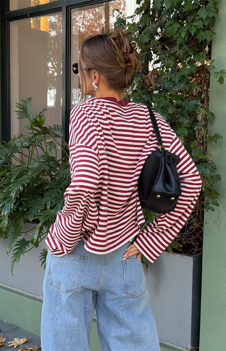 ZEYA - Angela Striped Oversized Knit Sweater