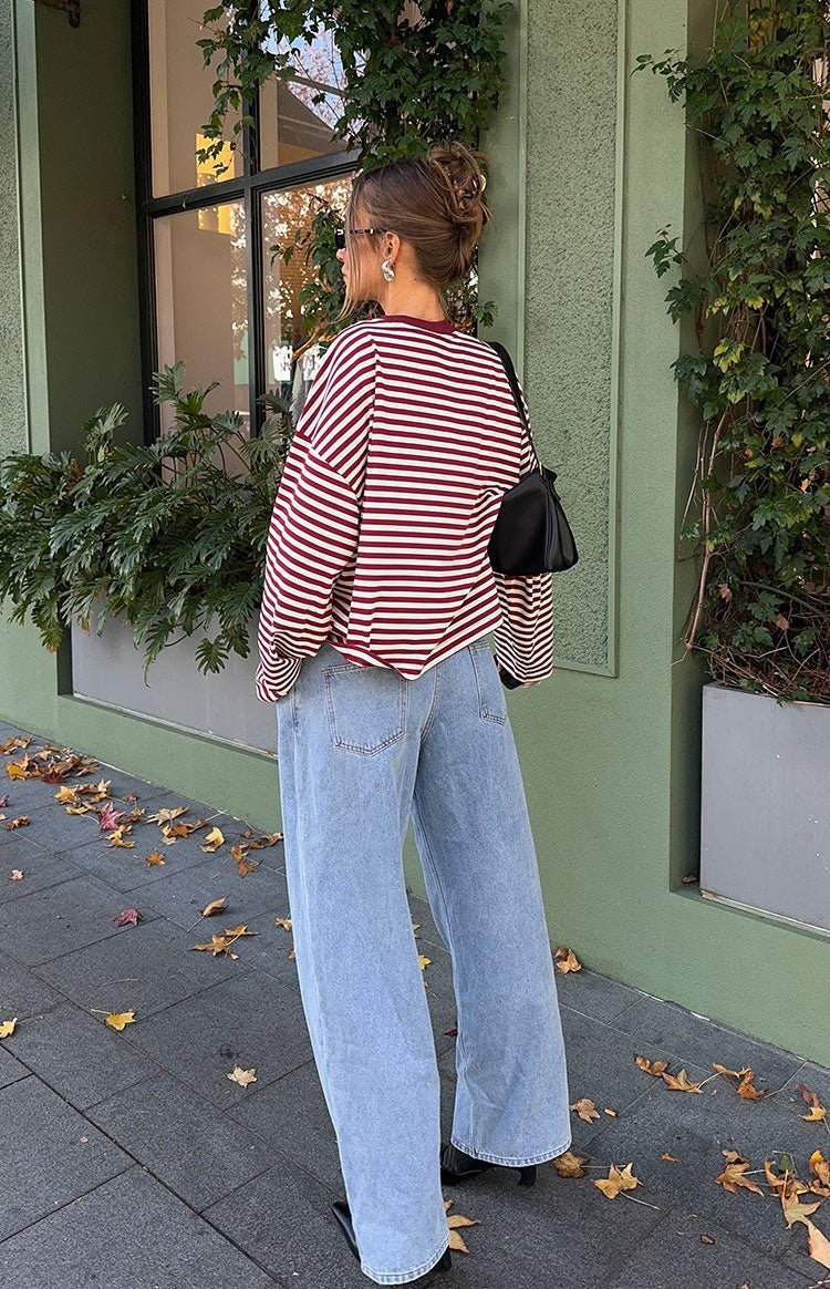 ZEYA - Angela Striped Oversized Knit Sweater