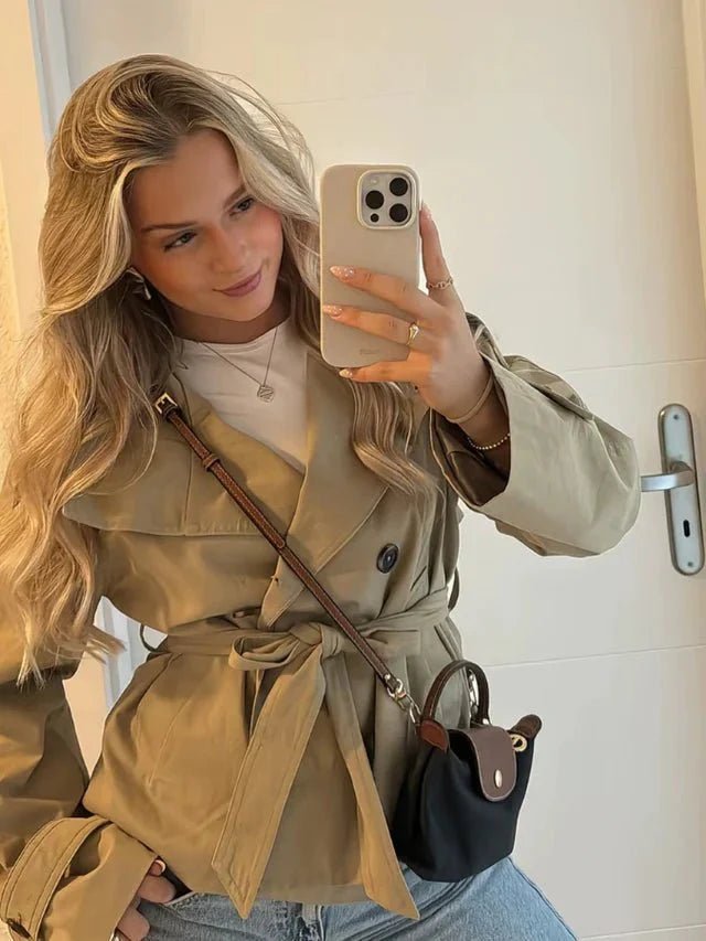 ZEYA - Anna Belted Short Trench Coat