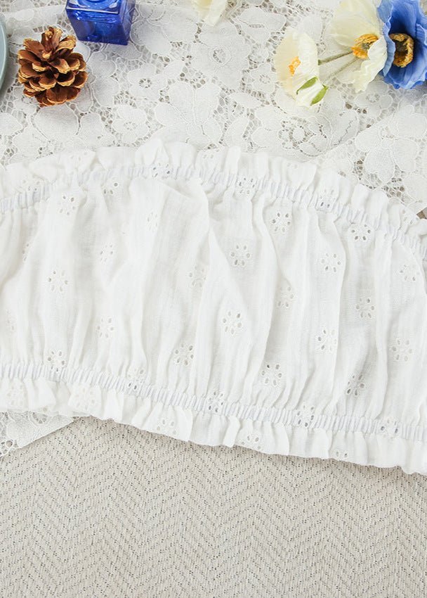 ZEYA - Anna Eyelet Ruffle Shorts Three-Piece Set