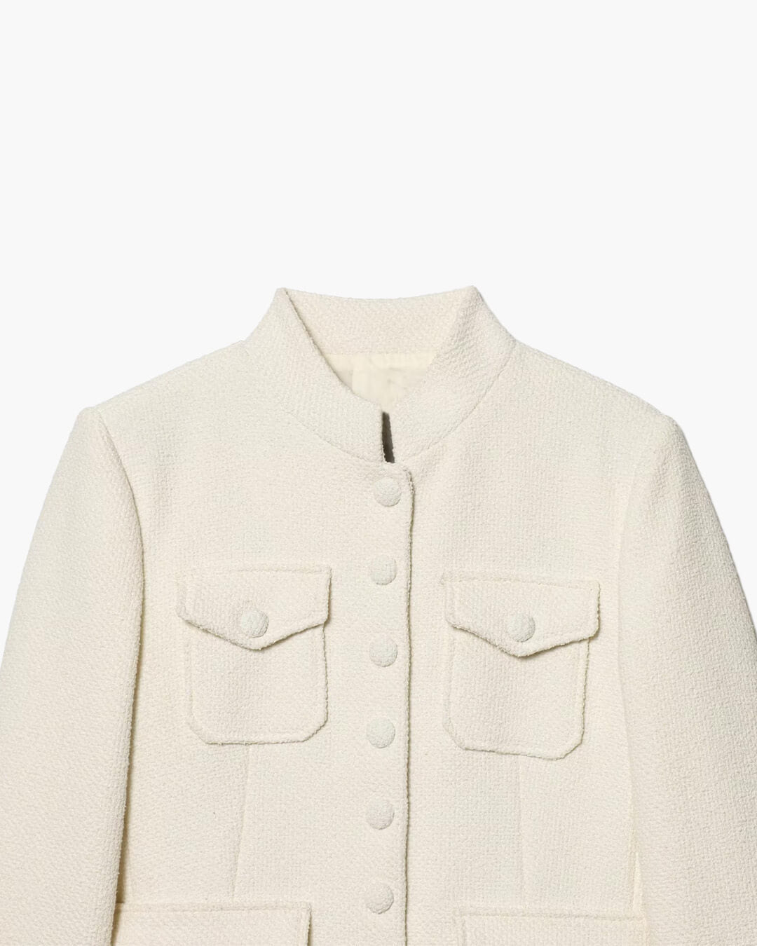 ZEYA - Anna Stand Collar Flap Pockets Blazer