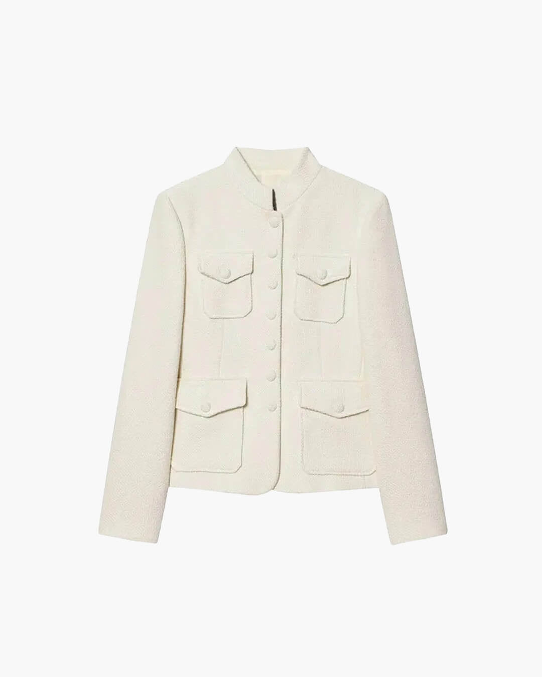 ZEYA - Anna Stand Collar Flap Pockets Blazer