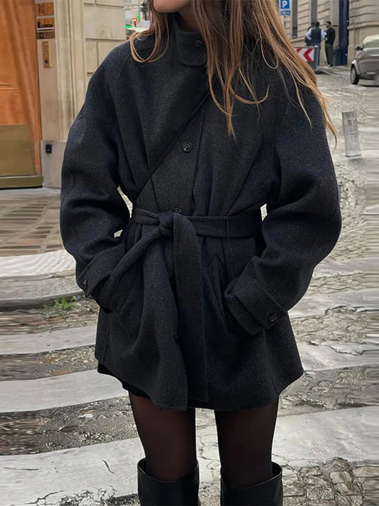 ZEYA - Anna Stand Collar Short Coat
